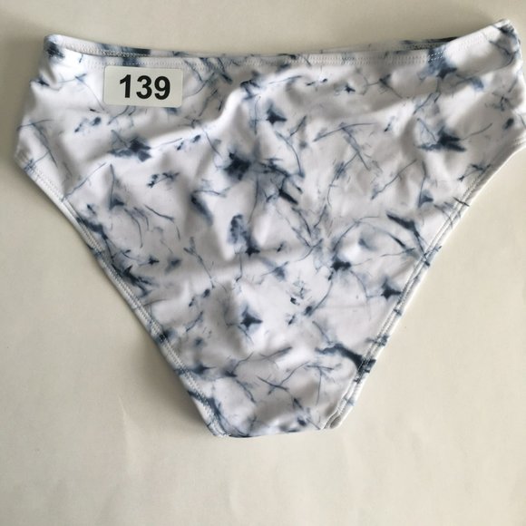 Shein Bikini Bottom Size Small Blue White Tie Dyed - Picture 5 of 5